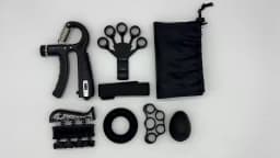 Grip Trainer Kit 5-60kg Adjustable Hand Gripper,Finger/Hand Strength Exercisers,Stress Ball,Forearm Ring for Muscle Build Relax Fitness