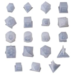 DIY Crystal Epoxy Mold Dice Fillet Shape Multi-spec Digital Game High Mirror Silicone Mould Making Accessories