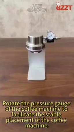 GZZT D001 58mm Manual Pneumatic Coffee Maker Portable Espresso Machine with 1-16 Bar Pressure Gauge for Travel Kits Non-Electric