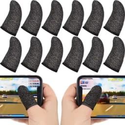 24Pcs Mobile Phone Finger Cuff Fibroid Mobile Game Touch Screen Fiber Breathable And Sweat Resistant Walking Game Finger Cuff