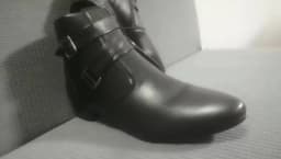 VUSUVON Fashion Men Spring Autumn Pointed Toe Height Increase Chelsea Ankle Boots Western High Top Casual Shoe PU Leather