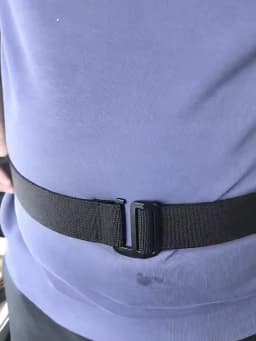 (Widened version) Aluminum alloy buckle nylon elastic waistband 3.8CM elastic belt men's hiking canvas belt extended version
