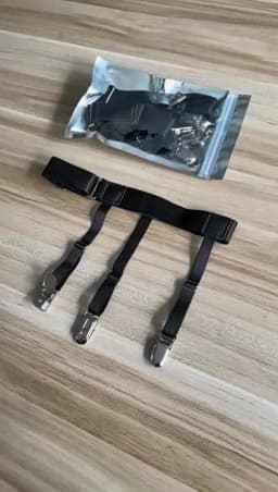 Men Shirt Stays Garters Belt With Locking Clamps,Adjustable Elastic Shirt Tuckers Garters,Shirt Holder,Leg Thigh Suspender Strap