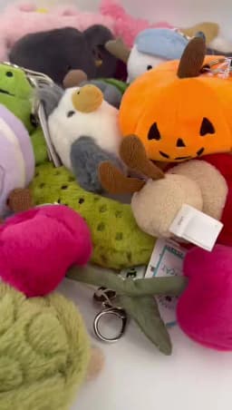 Halloween Soft Fluffy Plush Keychain Kawaii Stuffed Animal Doll Bag Pendant Holiday Gift