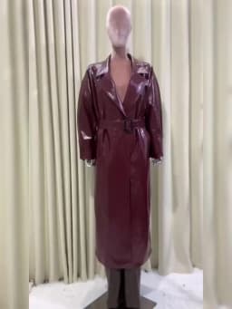 Mauroicardi Spring Autumn Extra Long Oversized Pu Leather Trench Coat for Women Sashes Elegant Chic Luxury Designer Clothes 2025
