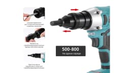 Heimerdinger Brushless Rivet Gun Blind Riveting Gun Flat Nuts Riveter Rivnut Tool Kit For M3 M4 M5 M6 M8 M10 M12 Pull Nuts