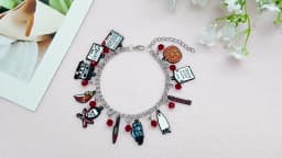 Halloween Michael Myers themed bracelet for European and American movies, Moonlight, Heart, Panic