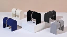 Oirlv Watch Display Stand Microfiber Jewelry Organizer Watch Stand Bracelet Display Rack Jewelry Watch Bracelet Photography Prop