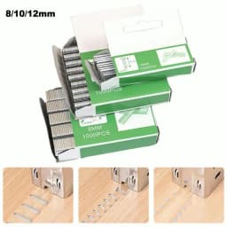 1000pcs U/ Door /T Shaped Nail Shaped Stapler Brad Nails Stainless Steel Stapler Nailer Staple For Furniture DIY Woodworking Too