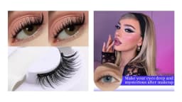 2 Pairs Magnetic Eyelash Natural Look Fluffy False Eyelashes Reusable Magnetic Eyelash Set with Applicator No Glue Need Makeup