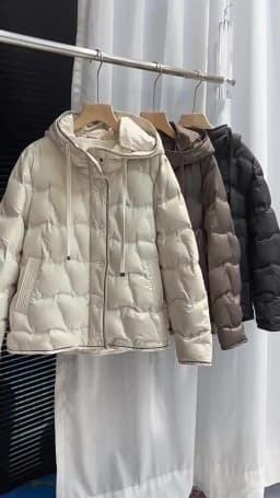Schinteon Women's 90% White down Jacket with Hood Solid Color Autumn Winter Warm Fashion Parka Outerwear 2026 New
