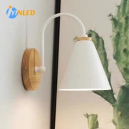 JOYINLED Modern Minimalist LED Wall Light Black White Interior Decor E26/E27 Lamps Nordic Indoor Wall Lamp for Bedroom Bedside ﻿