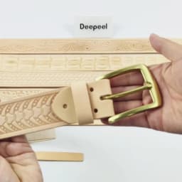 1Pc Deepeel 3.8cm*110/120cm First Layer Cowhide Embossed Belt with Pin Buckle Band DIY Handmade Crafts Leather Belts Accessories
