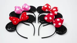 2026 New Cartoon Big Size Classic DOT Sequin Bow Headband For Women Party Girl Hairband Festival Park Trip DIY Hair Accessories
