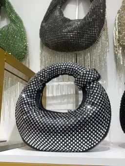 New Small Niche Design Diamond Dumpling Handbag Women's Socialite Style Evening Event Casual Versatile Handbag Water Diamond Bag