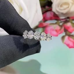 KNOBSPIN D VVS1 4*6mm Oval Moissanite Rings for Women Fine Jewelry Engagement Wedding Eternity Bands with GRA s925 Slive Ring