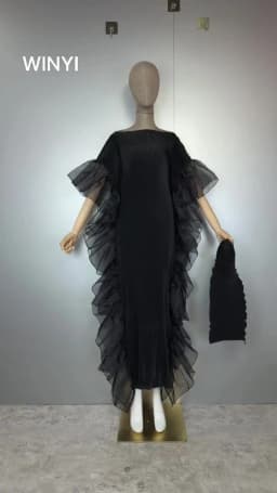 WINYI Solid Color Pleated Elastic Slim Dress Beach Wear Kaftan Abaya Dubai Luxury Party Dress Evening Dress Abaya Muslim Woman