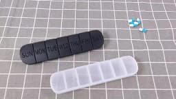 2pcs 7 Days Weekly Pillbox Tablet Holder Medicine Storage Case Drug Container Pill Organizer Weekly Capsule Pill Box Organizer