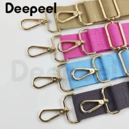 Deepeel 3.8cm Wide Canvas Bag Strap Alloy Buckle Adjustable 80-140cm Chain for Handbag Luggage Shoulder Bands Part Accessories