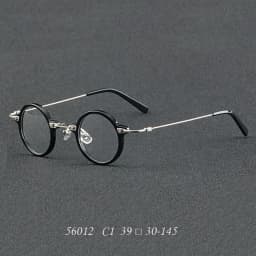 New Retro Round Men's And Women's Eyeglass Frames Made Of Sheet Metal Ultra Light Metal Optical Prescription Frame 56012