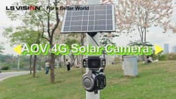 LS VISION 24/7 Video Recording 12X Optical Zoom Solar Outdoor Surveillance Camera 4G SIM Dual Screen Aov Ai Humanoid Tracking