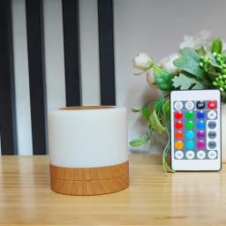 Portable Table Lamp with Bluetooth and Battery, Dimmable RGB, Wireless with Remote Control, for Bedroom, Gift, Camping,Home Deco