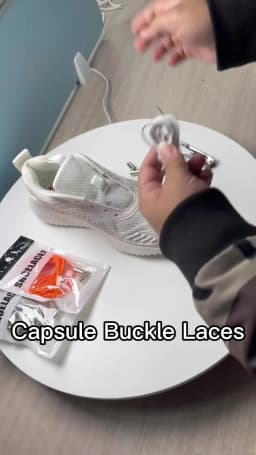 2 Pcs Aluminum Capsule Lock Accessories Elastic Laces Sneakers Shoelace Without Ties Buckle Decoration Lazy Shoestring Fastening