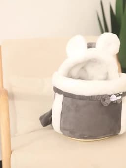 Winter Warm Cat Backpack Soft Cozy Cute Plush Pets Cage All In 1 Style Cat Bag Carrier Bag For Outdoor Travel Pet Accessories