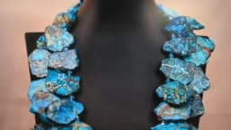 G-G 22'' 2 Rows Mix Color Blue Sea Sediment Imperial Jasper Crystal Necklace Handmade For Women