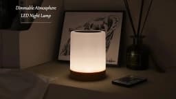 13 Color LED Changing Night Light With Remote Control RGB Touch Dimmable Lamp USB Rechargeable Table Bedside Night Lamp
