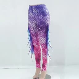 NADANBAO Mermaid Printed Pants Fish Scales Cosplay 3D Printed Women Bottoms Fashion Women's Leggings Tight Yoga Pants