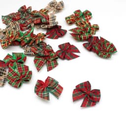 30Pcs/Lot 3.5x3.5cm Polyester Ribbon Bows Mini Satin Bows For Crafts Sewing Ornaments Party Home Christmas Decorations
