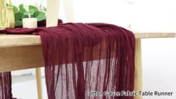 6PCS Gauze Table Runner Wedding Semi-Sheer Vintage Cheesecloth Dining Party Christmas Banquet Arches Cake Wholesale Table Decor