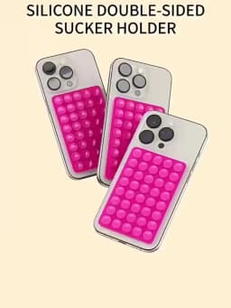 1-3pcs Double Sided Silicone Suction Cup Phone Case Detachable Stand Anti-Slip Mobile Phone Fixed Pad For Hands-Free Selfies