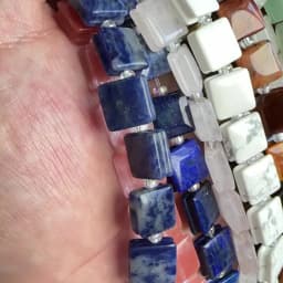 AA Natural Lapis Lazuli Stone Bead 10mm Square Flat Cube Loose Spacer Beads For Jewelry Making DIY Charm Bracelets Accessories