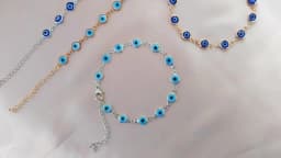 Turkish Blue Evil Eye Bracelet for Women Men Colorful Red Blue Turkey Eye Adjustable Metal Bead Bangles Lucky Wealth Jewelry