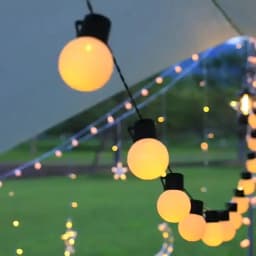 1PC LED Solar Light String,Outdoor White Balls Decoration Lights Hanging Lights For Garden,Yard,Patio,Balcony,Camping&Holidays