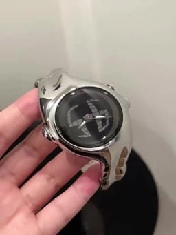 Y2K Digital Men's Watch Twisted Technology Dual-Display Vintage-Futuristic Style Timepiece Unique Metal Men's Quartz Wristwatch