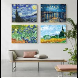 Print Poster Picture Wall House Decoration Murals Van Gogh Oil Painting Works Sunflower Apricot Abstract A4 A3 A2 Canvas Art
