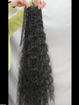 WIGSIN 32Inch Synthetic Long Kinky Curly Ponytail Drawstring Clip In Ponytail Black Blonde Hair Extension for Women