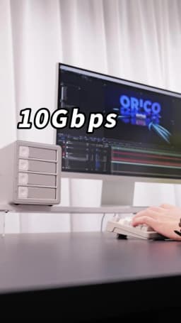 ORICO 3.5" Daisy Chain Type-C 10Gbps HDD Docking Station Support RAID 150W Power for Apple device 5Bay DAS Studio Series