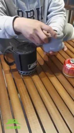 BRS 61 Jet Boil Camping Pot Stove With Heat Exchanger Portable Gas Stove Quick Burn Coffee Cup Furnace Backpacking Camp Burner