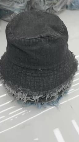 Unisex Trendy Autumn Solid Tassel Edge Washed Denim Summer Bucket Hat For Women Best Matched Sunshade Beach Fisherman Cap Gift