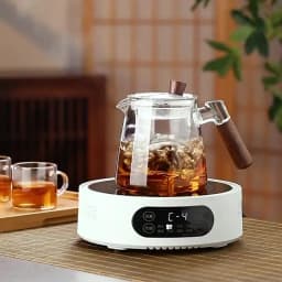 600ml Glass Tea Kettle With Removable Infuser Teapot Blooming And Loose Leaf Tea Maker Heat-resistant Teapot With Wood Handle