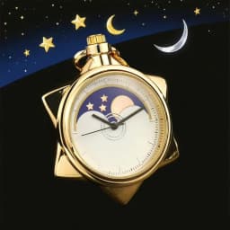 Necklace Pocket Watch, Creative Hexagonal Star Hanging Quartz Watch, Sailor Moon Crystal Star Pocket Watch