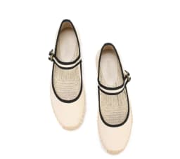 Stylish Mary Jane Espadrilles Women's Flat Shoes with Breathable Canvas Upper Ladies Loafers