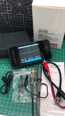 BSIDE 10MHz Bandwidth Handheld Oscilloscope 3.2 Inch Color Screen Real-Time Waveform Display Home Repair For School Labs