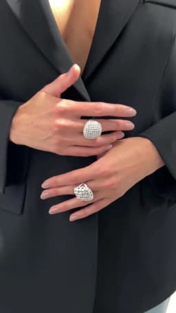 PuRui 2 Pcs/Set Vintage Exaggerated Hollow Geometric Wide Finger Rings Women Elegant Luxury Daily Wedding Banquet Charm Jewelry