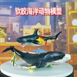 Big Size Soft Rubber Sea Life Simulation Action Figure Animal Model Toys for Children Kids Whale Figures Collection Educational
