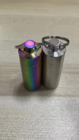 Stainless Steel Waterproof Pill Bottle Mini Pill Box Portable Pill Bottle Sealed Warehouse Outdoor Portable Equipment